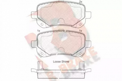 R BRAKE rb1910 -  Комплект тормозных колодок, дисковый тормоз